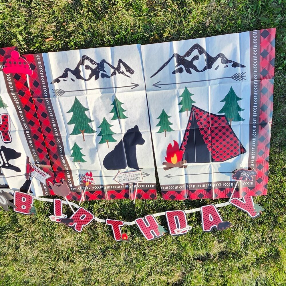 LARGE WILD BIRTHDAY DECORATION LOT BANNER Photo Props ALL AGES Outdoors Canadian - Picture 8 of 16
